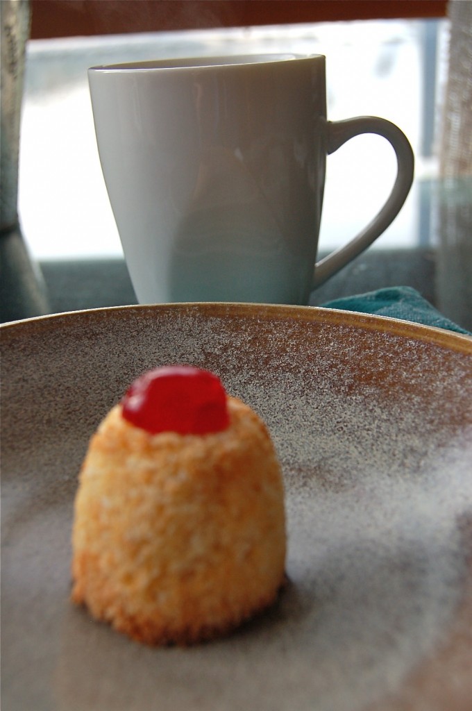Macaroon and a cup of tea