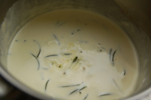 Infusing Rosemary In The Cream