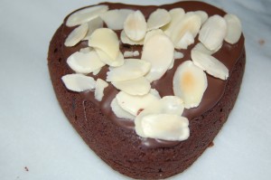 Melted Chocolate And Almonds